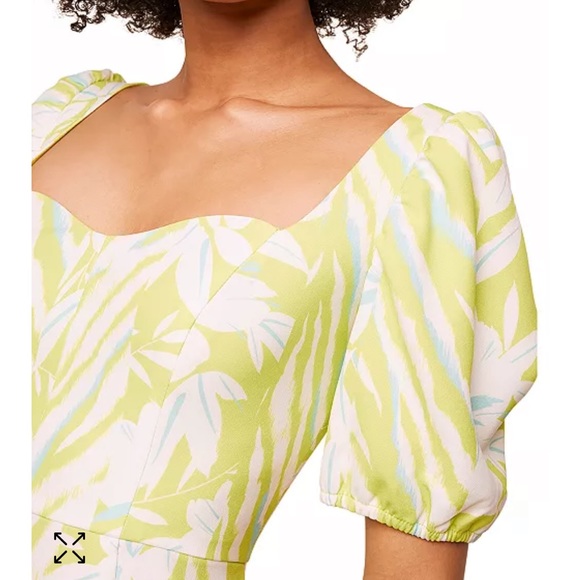 Neon French connection lime green Verona whisper dress size 8 - Picture 5 of 6